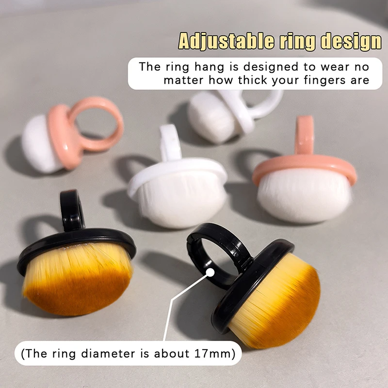 5/10Pcs Professional Ring Nail Dust Brushes - Soft Delicate Manicure Gel Polish Removal Cleaner Tools for Salon DIY