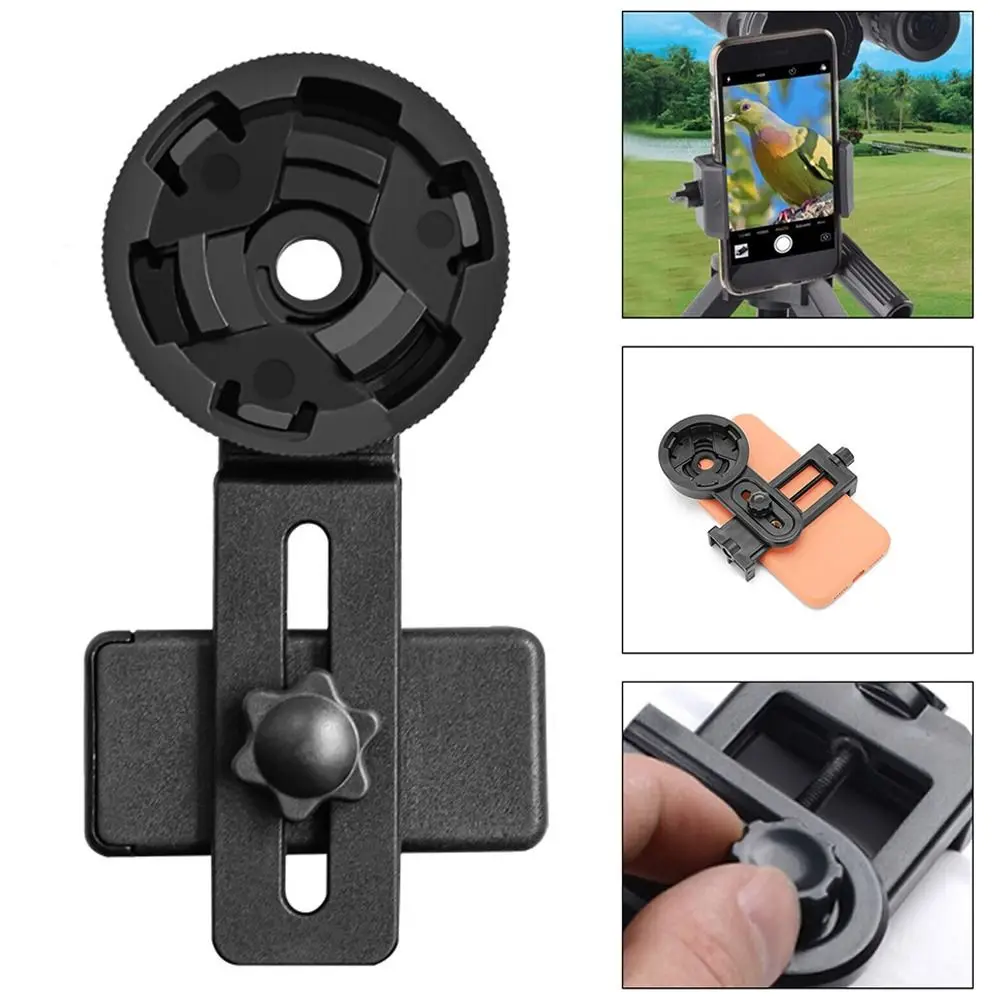 1 Pcs Black Phone Holder Mount Adapter Bracket For Telescope Binocular
