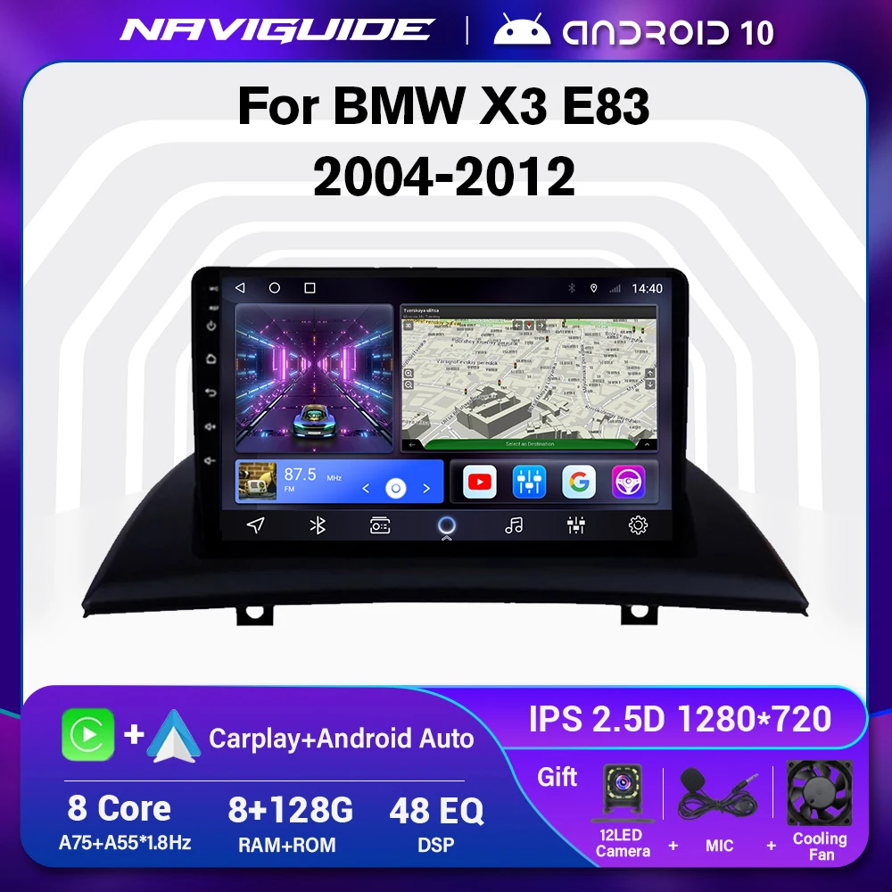 8G + 128 Android 10.0 4G Autoradio Lettore Multimediale Per Bmw X3 E83 2004-2012 Navigazione Gps Autoradio Unità Principale Dsp No 2Din Dvd
