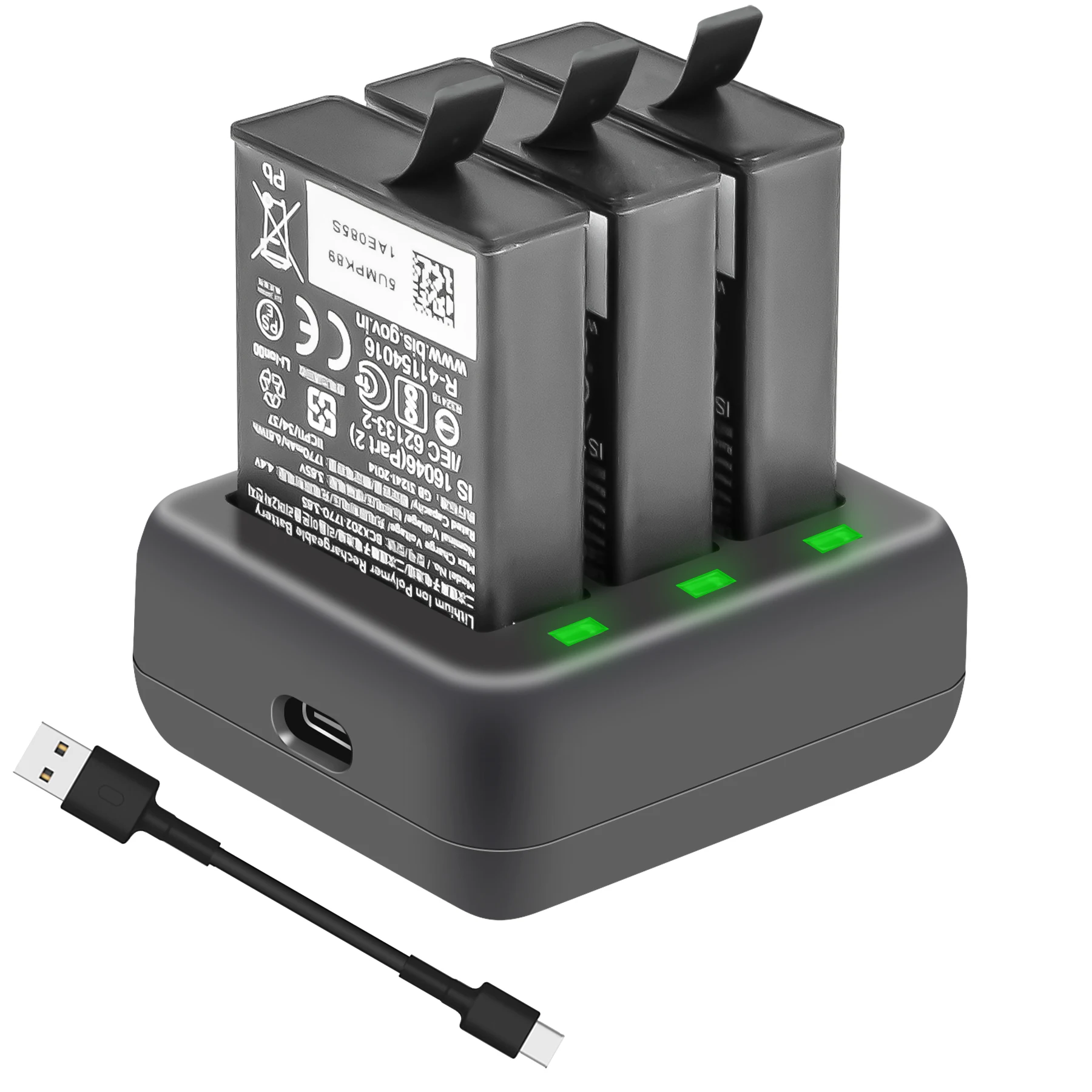 3 in 1 OSMO ACTION 3 Battery Charger Hub Charging Kit for DJI OSMO 