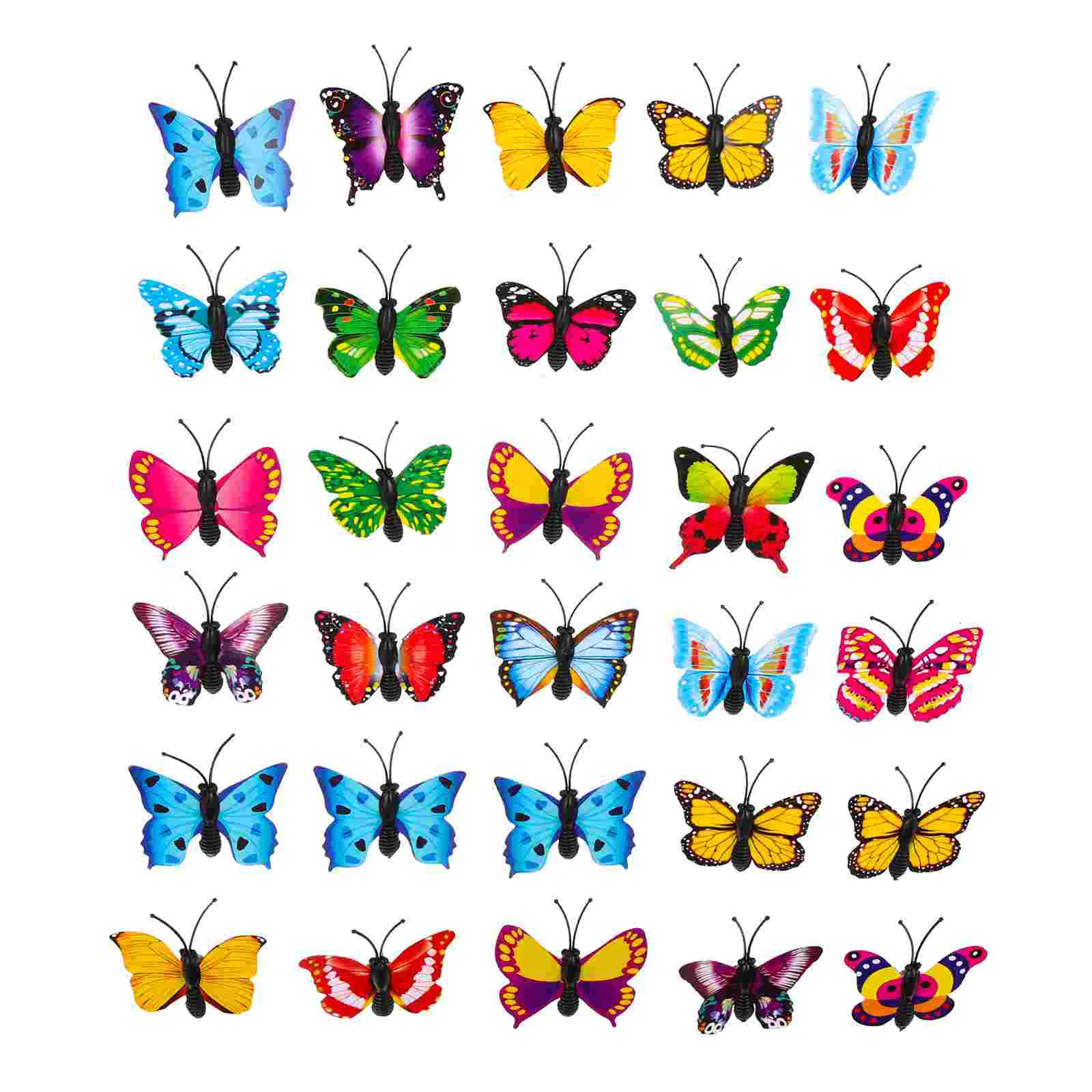 

30 Pcs Butterfly Cork Board Colorful Butterflies Thumb Tacks Photo Wall Thumbtack Push Pin Metal