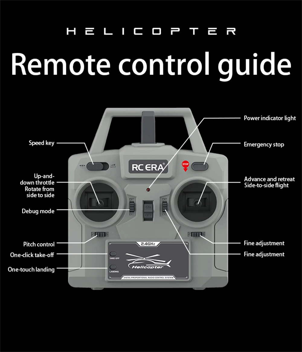 RC ERA C190 1:30 H145 Scale 2.4G 6CH  6-Axis Gyro Optical Flow Localization Altitude Hold Flybarless RC Helicopter RTF