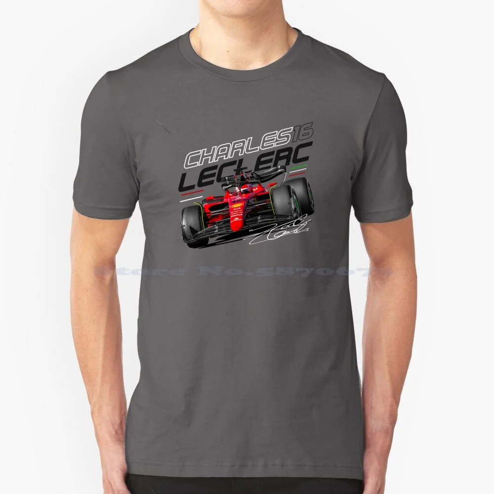 Charles Leclerc Scuderia 2022 T Shirt 100% Cotone Tee Charles Leclerc