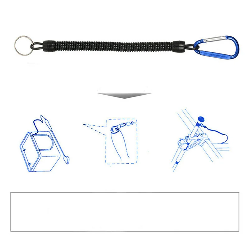 Tactical Lanyard Spring Rope Outdoor Hiking Camping Anti-lost Phone Key Chain Molle Military Backpack Attactment Spring Strap