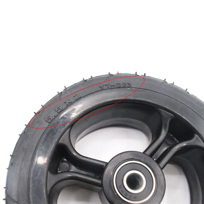 Hot Sale High Performance5 inch Solid wheel 5.5x2 Fast wheel F0,jackhot,Nes carbon fiber scooter solid tire with plastic rim hub