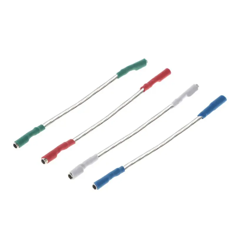 4PCS Universal Silver Leads Wires Header Wire Cable 40mm for 1.2-1.3mm Pins Turntable Phono Headshell Tonearm
