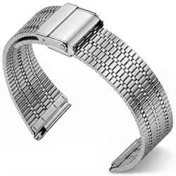 Elegant Stainless Steel Watch Strap - Breathable Quick Release Bracelet - 22mm (Silver)