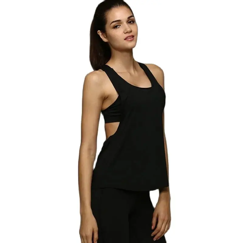 

Дышащий жилет для йоги для женщин, без рукавов, для фитнеса, Спортивная рубашка с ажурным дизайном, легкая майка