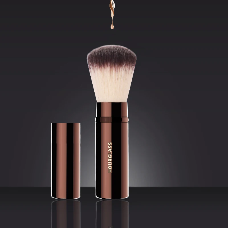 Makeup Brush- No.23 Retractable Kabuki Brush Soft Fiber Hair Foundation Fashion Design Single Face Brush_voghion.com