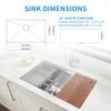 COZZIVITA KSSB30SS 30'' L Undermount Single Bowl Stainless Steel Kitchen Sink 3