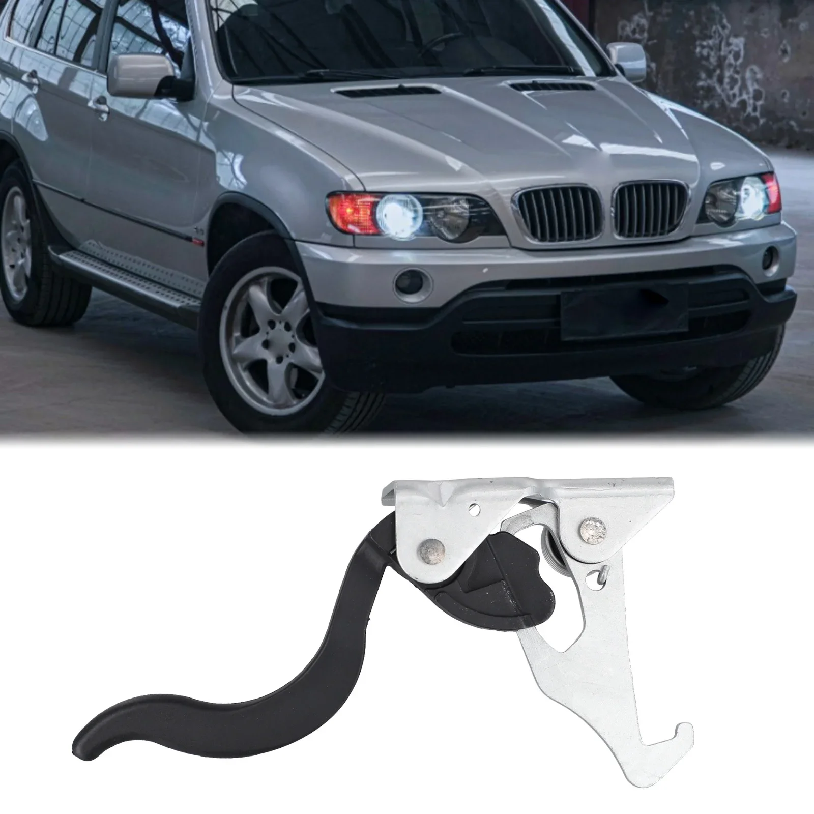 BMW E53 2000-2006용 교체용 후드 안전 잠금장치 엔진 리드 래치 훅 OEM 51238402552 8402552 호환 금속 제작