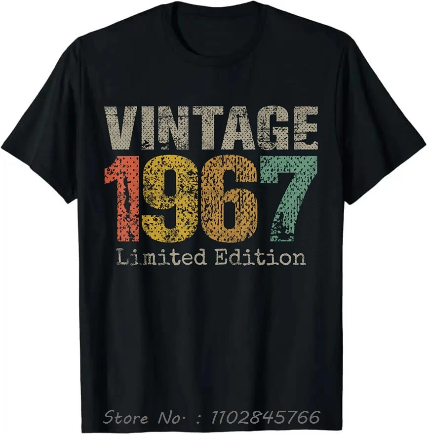 Vintage Men's Oversized Original Parts 1967 Cotton T-Shirt - Cool & Funny Fitness Design