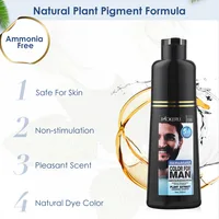Shampoing de teinture de barbe Permanent naturel longue durée 200ml pour hommes élimination de teinture de barbe blanc gris cheveux de barbe hommes shampooing de teinture de barbe 5