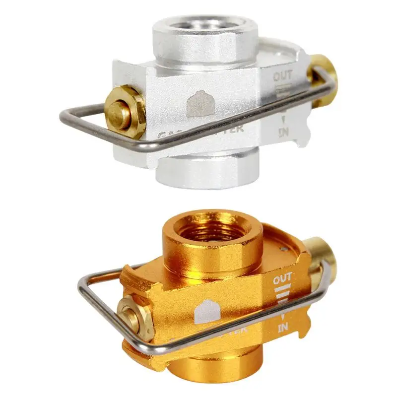 

Адаптер для заправки канистры для кемпинга, сменный клапан, адаптер для плиты для кемпинга, портативный конвертер воздуха, адаптер для преобразования резервуара, канистра