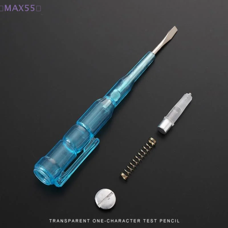【MAX-55】1Pcs 100-500V 전압 검출기 전기 탐침 전기 경고 테스터 전압 테스트 펜 플라스틱 손잡이 드라이버