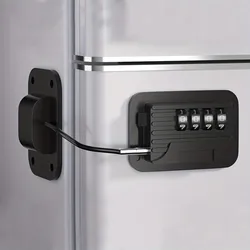 Secure Password-Protected Refrigerator Door Lock for Kitchen Cabinets and Drawers (Black)
