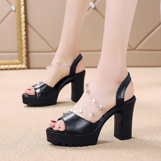 High Heels Sandalias Mujer Verano 2022 Ladies Shoes Flannel Peep Toe Rivet  Sandals For Women Free Shipping Female Summer Shoes - Women's Sandals -  AliExpress