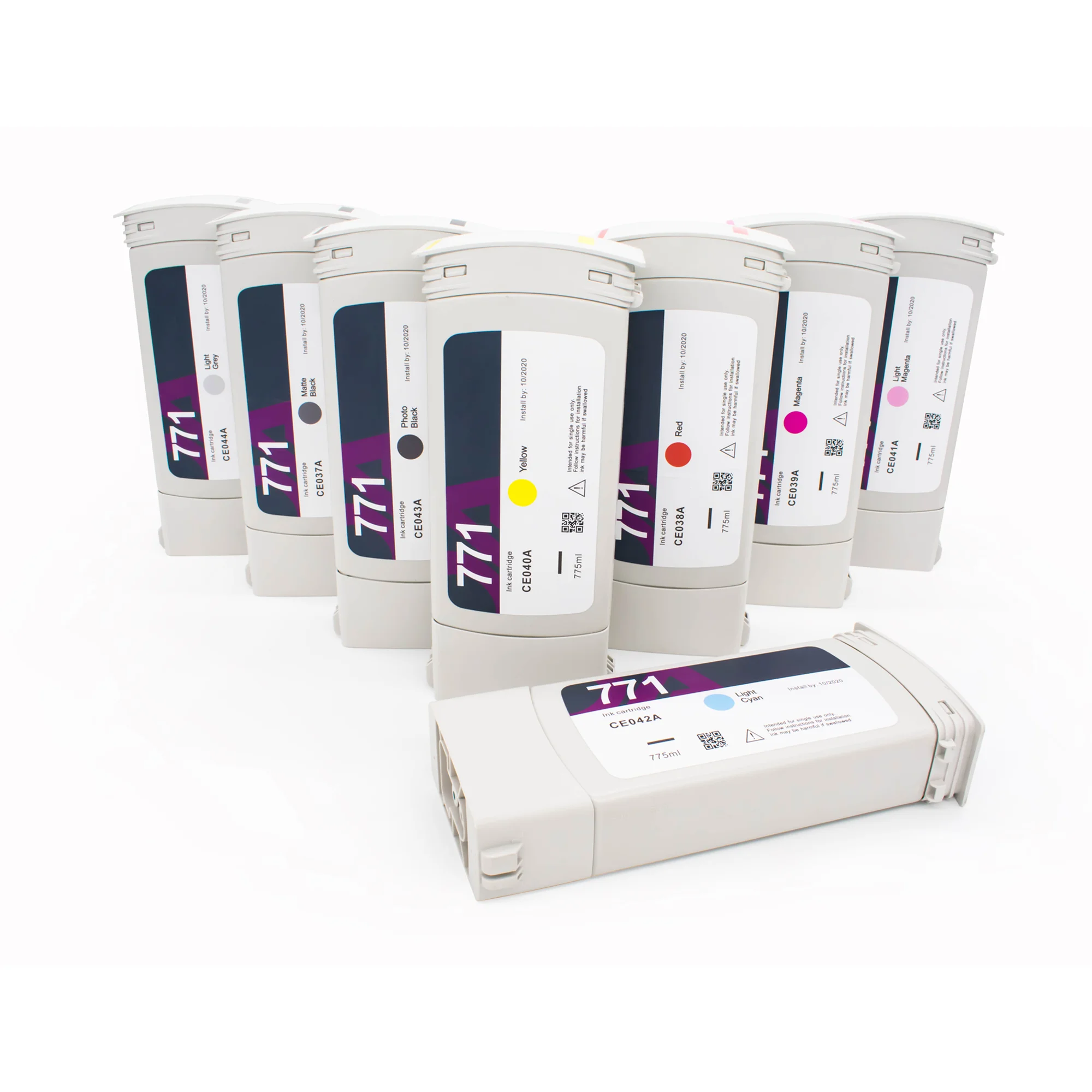 Inkjet Cartucho de Tinta Remanufaturado Original 775ml Ce037a Disponível para hp Designjet Z6200 Z6600 Z6800 Z6810 Z9000 1x Hp771