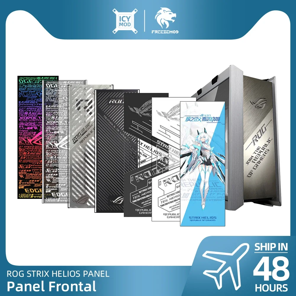 Asus Gx601 Painel Frontal de Metal Rog Strix Helios Case Placa Substituição Iluminação Mortalha Mod Gaming pc Resfriamento de Água Personalizado Diy