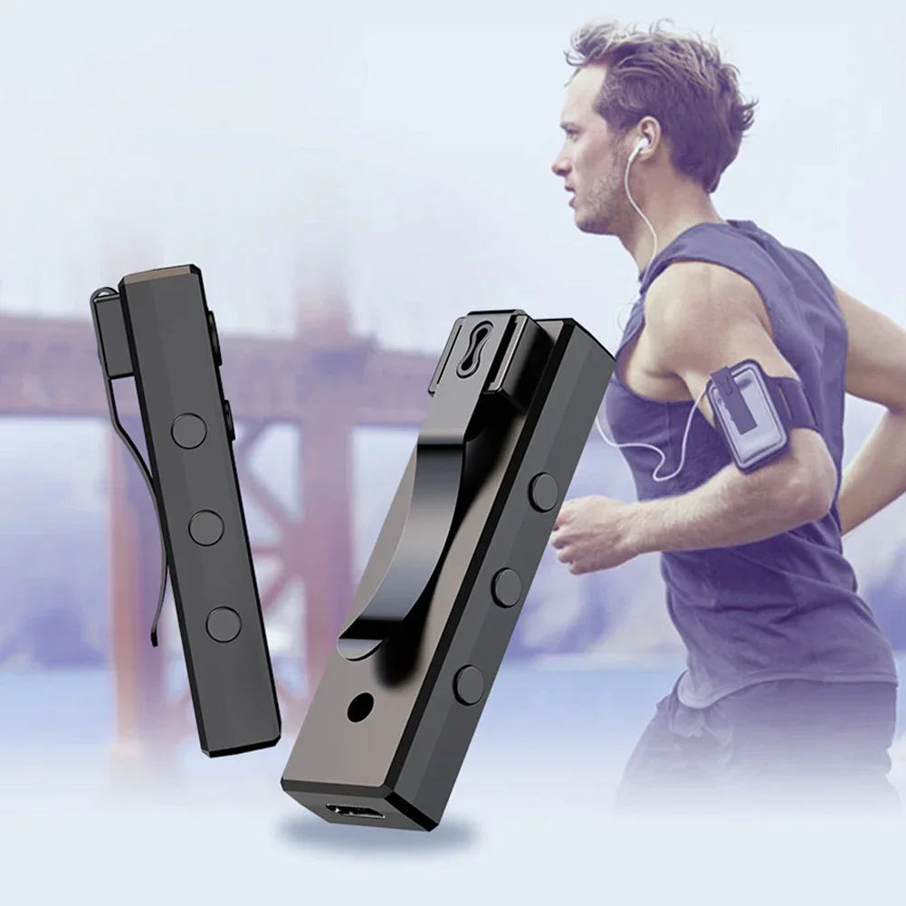 Bluetooth 5.3 Radio Support TF Card Mini Porable FM Radio Stereo Mini MP3 Player Built-in Mic Rechargeable Back Clip Radios