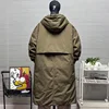 Mid-Length Men's Coat Winter Hooded New Two Pieces Korean Style Windbreaker Warm Thicken Cotton 3