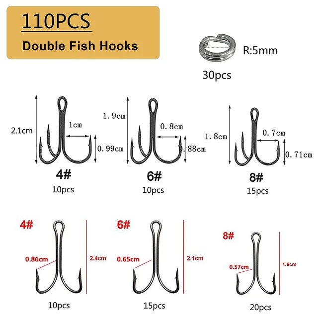 Double & Treble Fishing Hooks