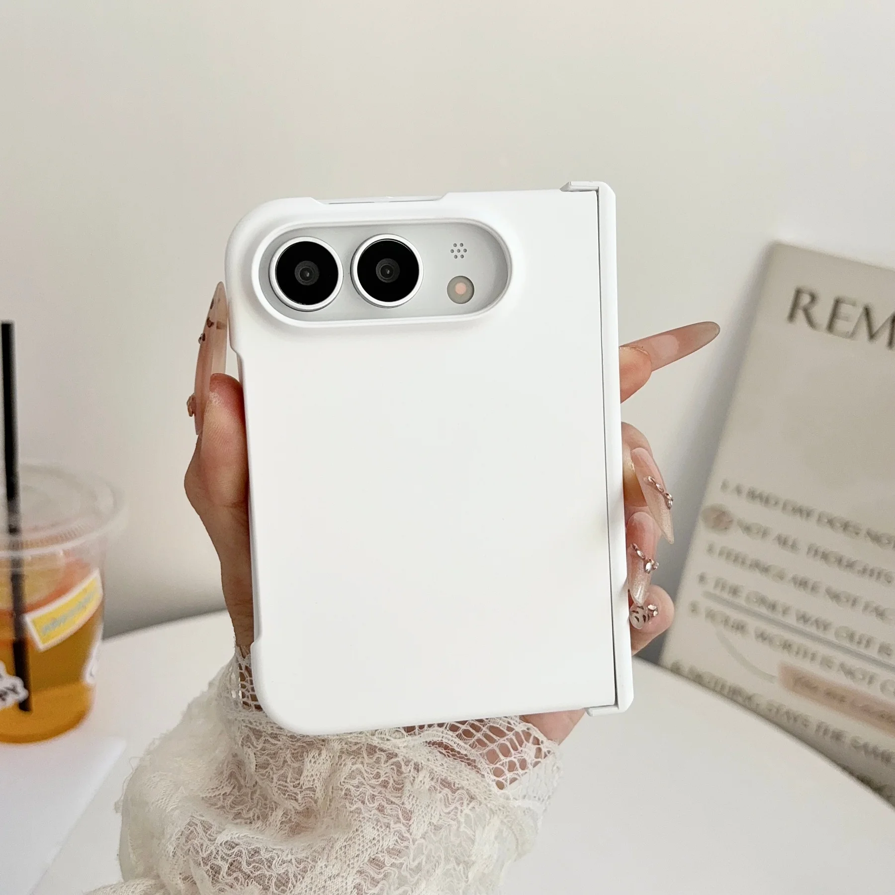 Luxury Frosted Candy Color Shockproof Phone Case with Folding Hinge Design