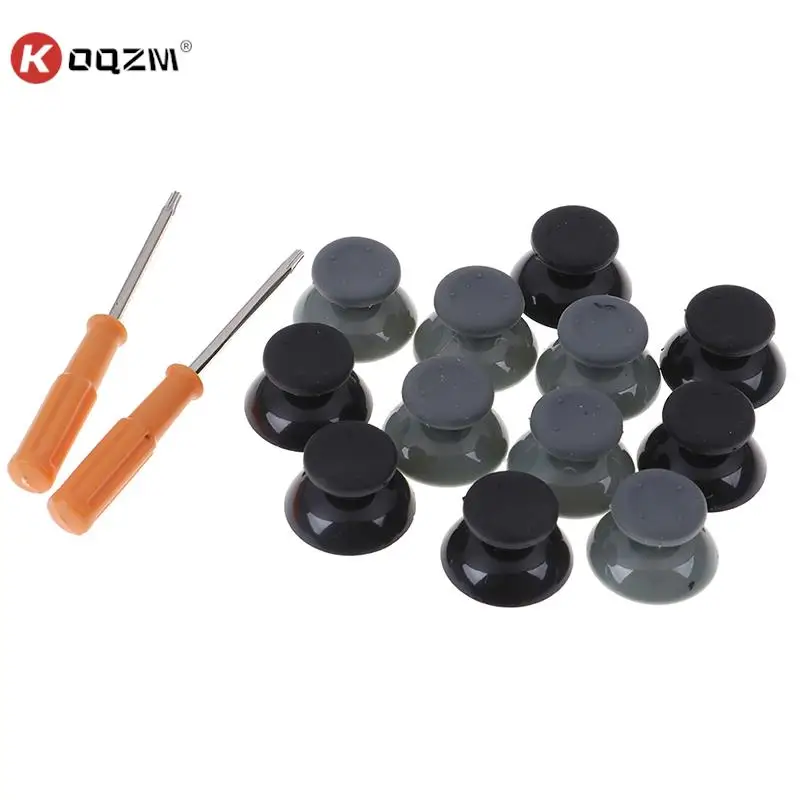 7 Pz/Set Nuovo Nero Grigio 3D Stick Analogico Per Controller Xbox 360 Thumbsticks Caps Per X Box 360 Parti Di Riparazione Gamepad Con Strumento