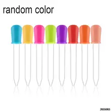 

1/8pc Small Silicone Plastic Pipette Dropper Feeding Medicine Liquid Laboratory Experiment Food Feeder Accessories Color Random