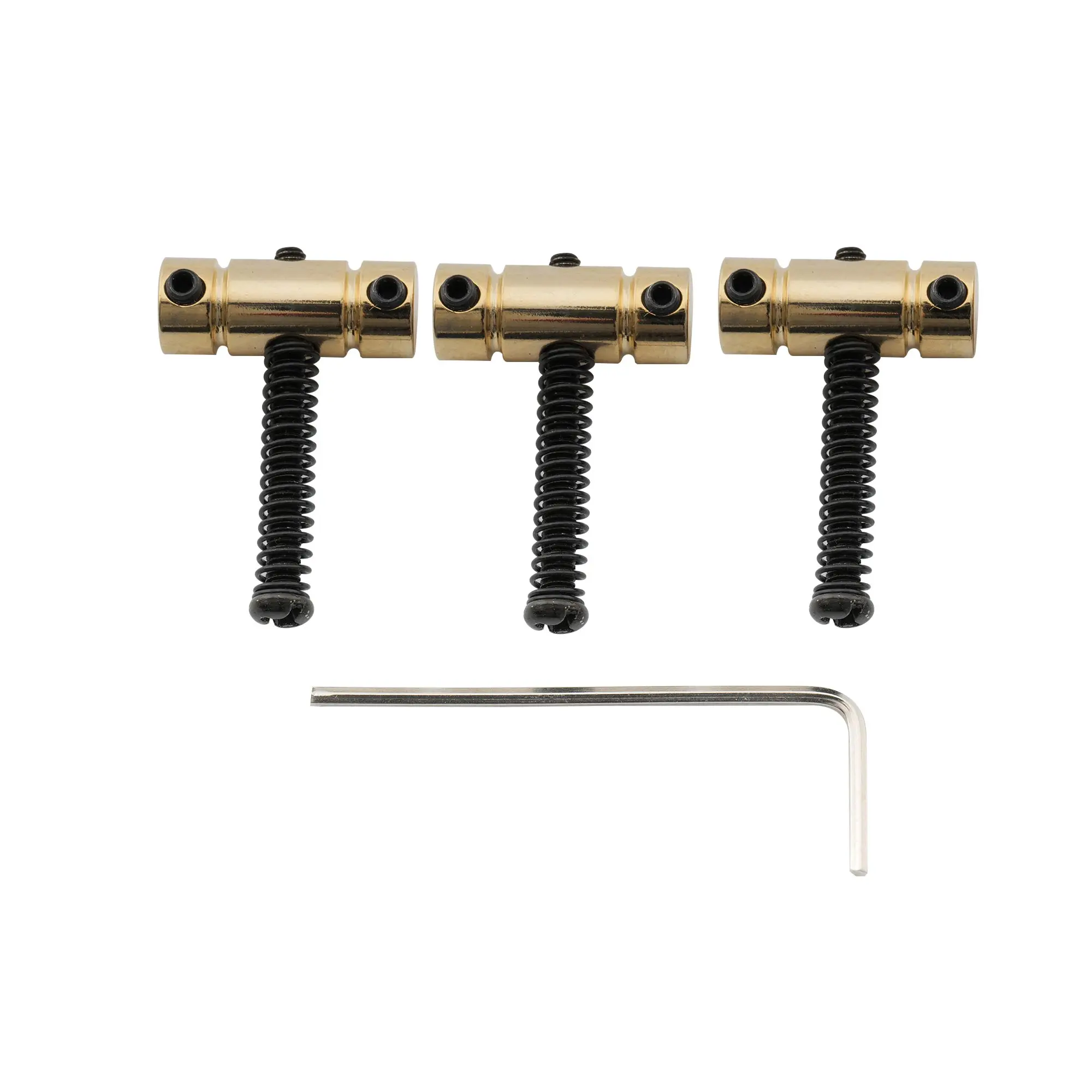 Musiclily Pro 21Mm Barrel Steel Tele Selle Per Chitarra Elettrica Fender Squier Telecaster Style, Oro (Set Di 3)