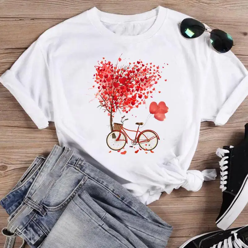 Women Fashion Cartoon Shirt Print Summer T-shirts Female Alien Funny Face Lovely Trend Graphic T Top Short Sleeve Tee T-Shirt best t shirts for men