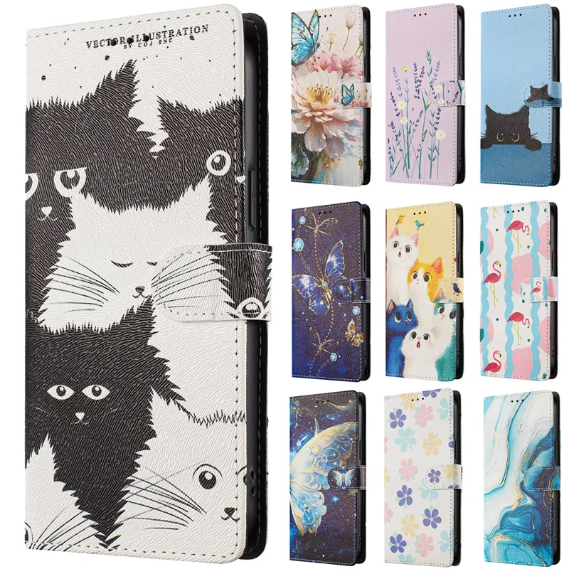 Leather Painted Phone Case - Artistic Design Protective Cover