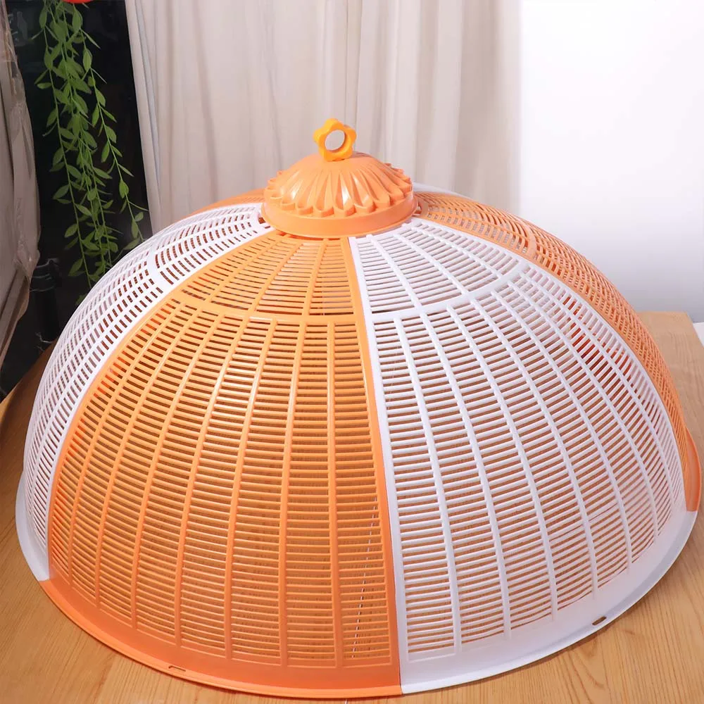 Practical Round Dish Cover Splicable Insect-proof Meal Cover Breathable Plastic Dish Protector Vegetable