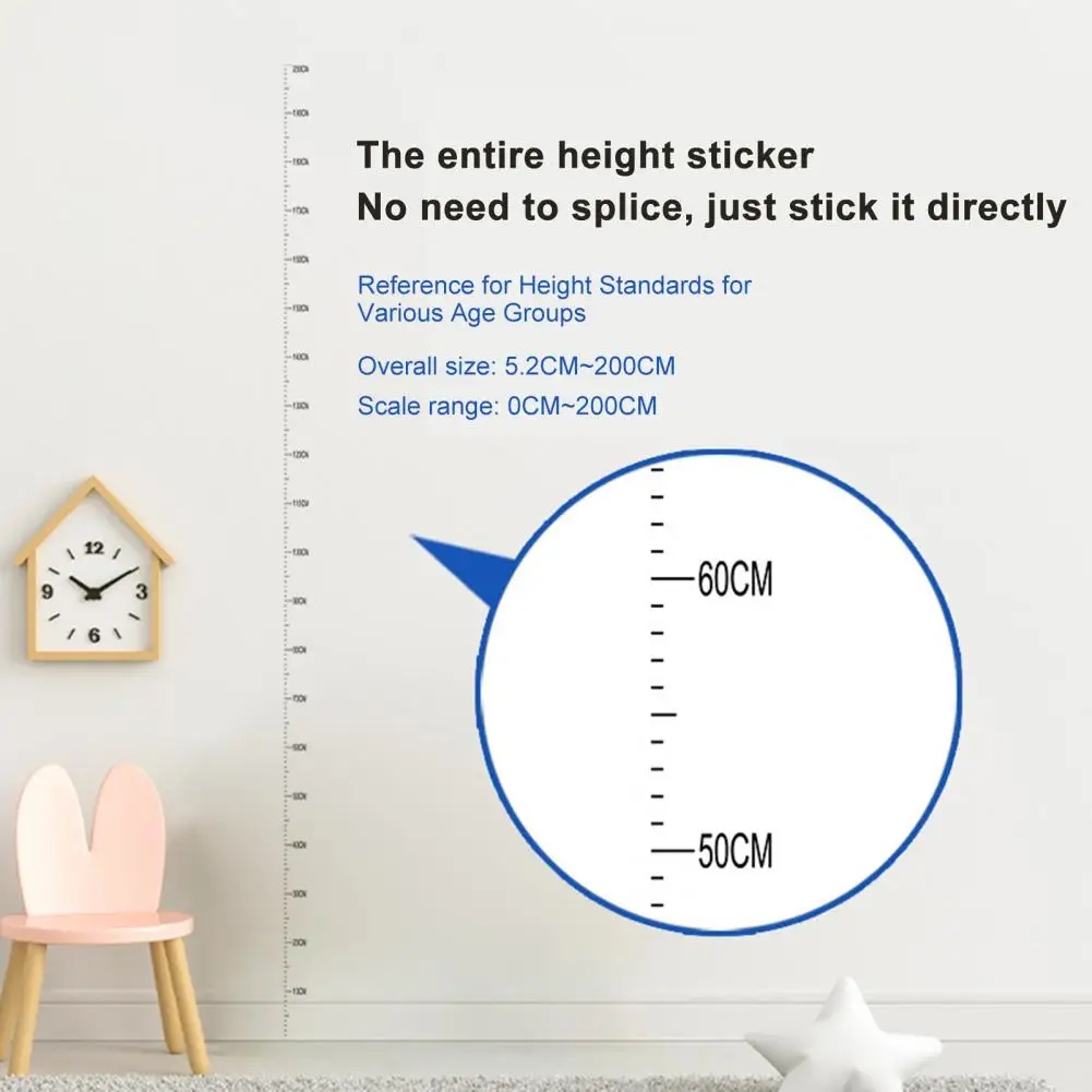 Easy Installation Height Tracker Sticker Children's Growth Tracking Wall Decal Self-adhesive Height for Kids for Home Kids