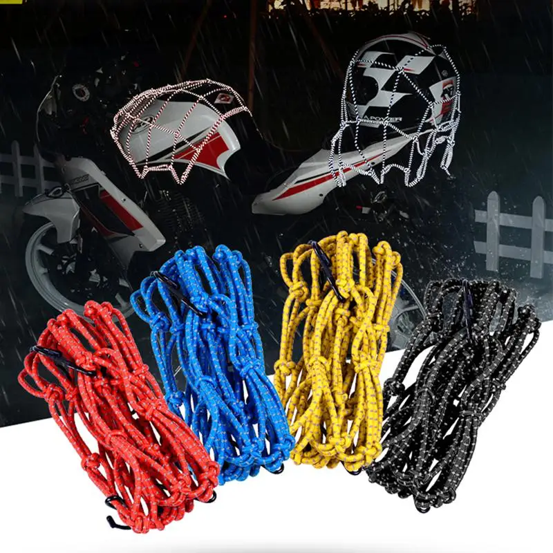 

Reflective Moto Helmet Mesh Net Motorcycle Luggage Net Protective Gears Luggage Hooks Motorcycle Accessories Organizer