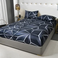 Printed Single Bedding Plant-cashmere Bed Cover Comfortable Mattress Cover for Loved Ones Double Use Elastic Bedding 200x220 1