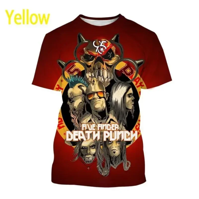 thumbnail image 1 of Camiseta con estampado 3D de la banda pop Five Fingers Death Fist, camiseta de moda para hombre, estilo hip hop, Harajuku, unisex, de gran tamaño, con cuello redondo, 1 of 5