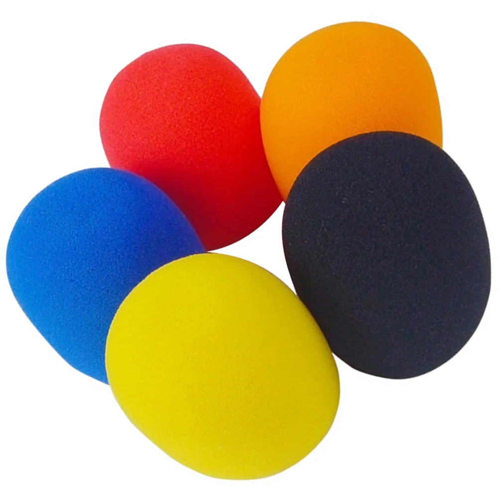 

Microphone Sponge Windscreen 5Pcs Microphone Sponge Covers Shield Protection Cushions for Headset Microphone