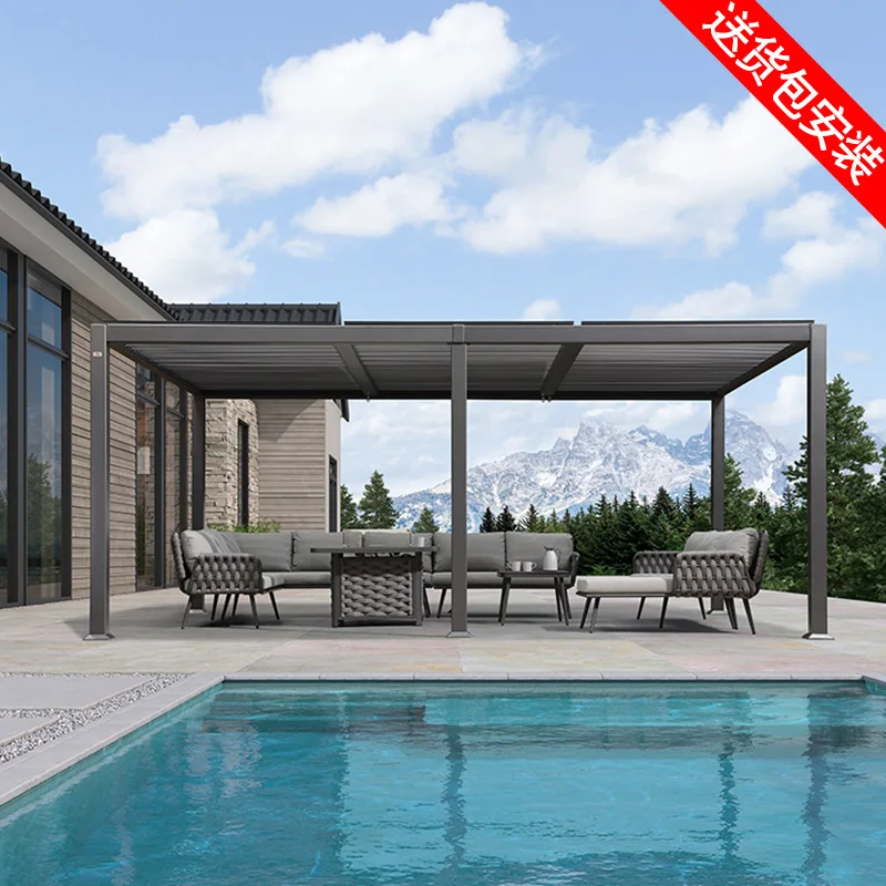 Description Picture 2 of item3Remote Control Aluminum Alloy Pergola 3m 4m 10feet 12feet