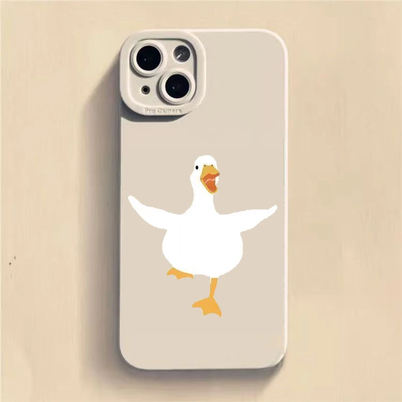 Cartoon Doubt Duck Soft Shockproof Phone Case Bumper Back Cover