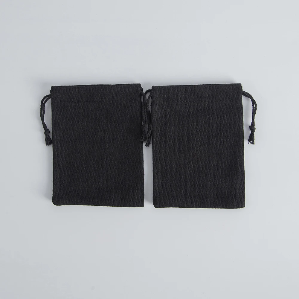 100/50 Pack Black Cotton Jewelry Gift Bags Sachet Bag Multipurpose Drawstring Organizer Packaing Pouch for Earring Ring Bracelet