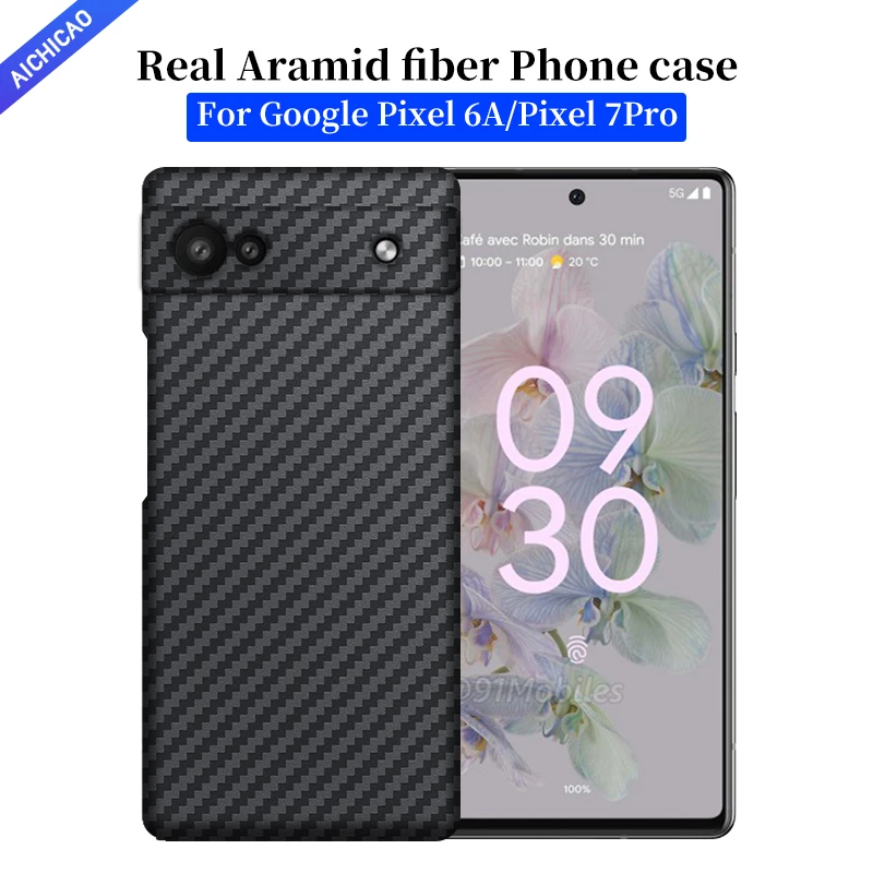 iphone 12 pro case ACC-Carbon real carbon fiber case For Google Pixel 7 Pro case Fine hole camera anti-fall cover Pixel 6A 5G Aramid fiber shell iphone 12 pro leather case