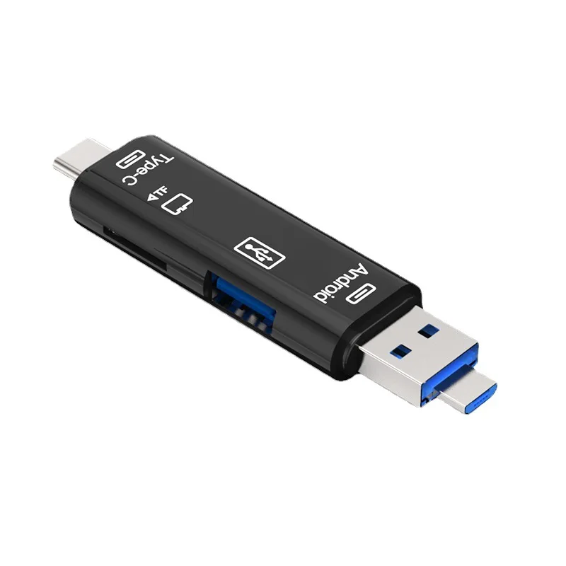 

5 in 1 Multifunction Usb 3.0 Type C/Usb /Micro Usb/Tf/SD Memory Card Reader OTG Card Reader Adapter Mobile Phone Accessories
