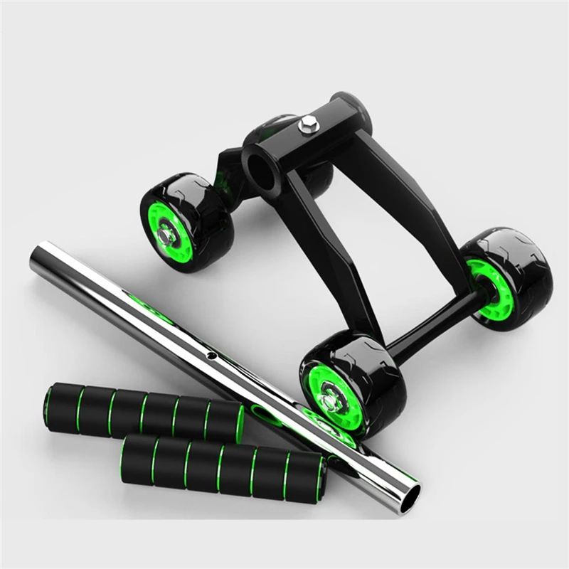 Four Wheeled Abdominal Wheel Non-slip Arm Waist Exercise Core Workout Muscles Training Fitness Equipment abdominal wheel abdominal fitness instrument abdominal workout aids