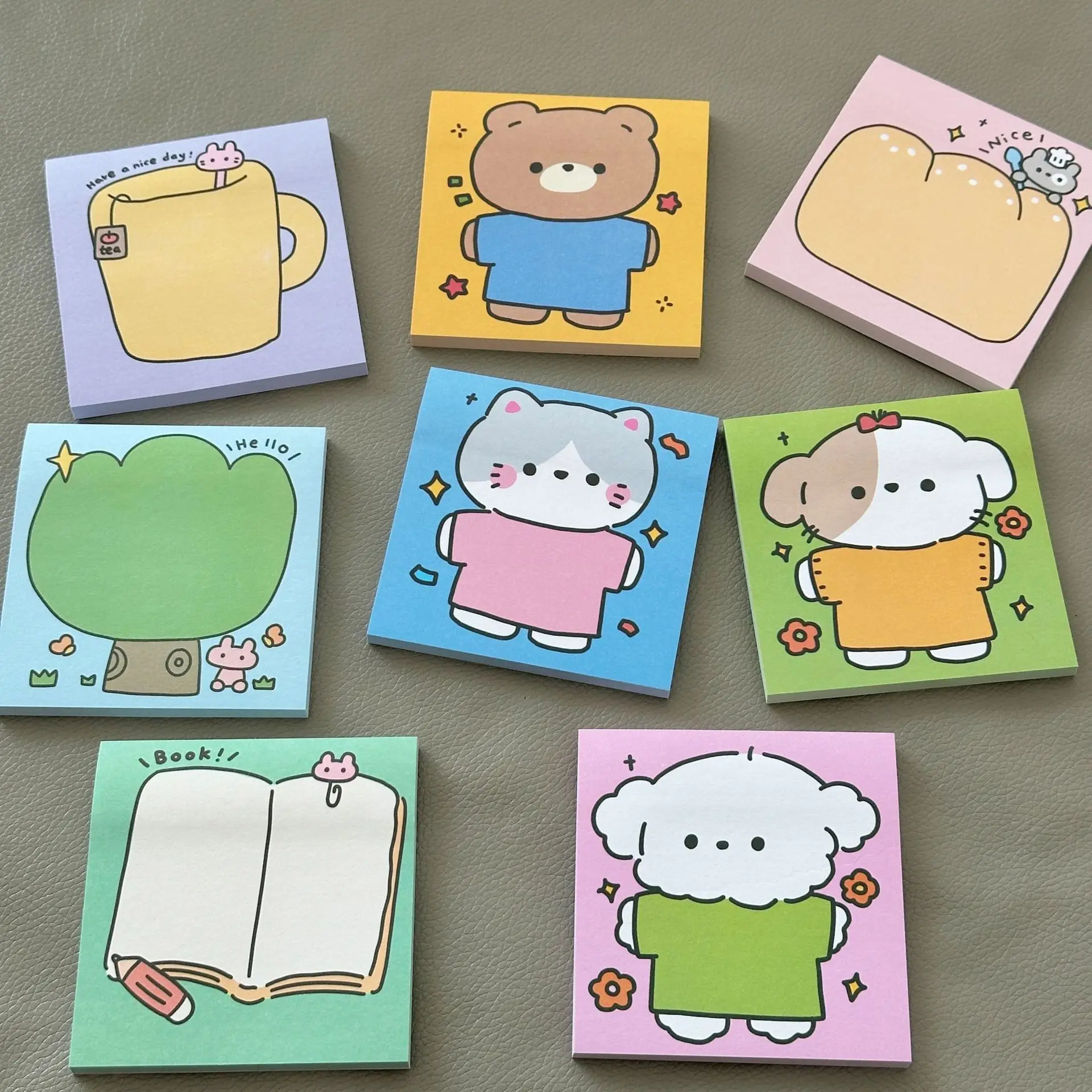 Cartoon-style Simple and Cute Sticky Notes - Decorative Stationery for Student Planners, Note-taking  (Adhesive Notepads) kawaii - 3