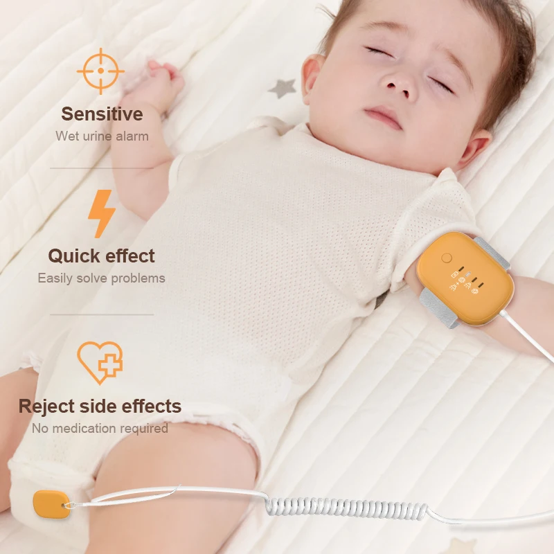 Bedwetting Alarm Wired Baby Bedwetting Alarm Pee for Boys Grils Kids Potty Training Elder Care Built-in Battery