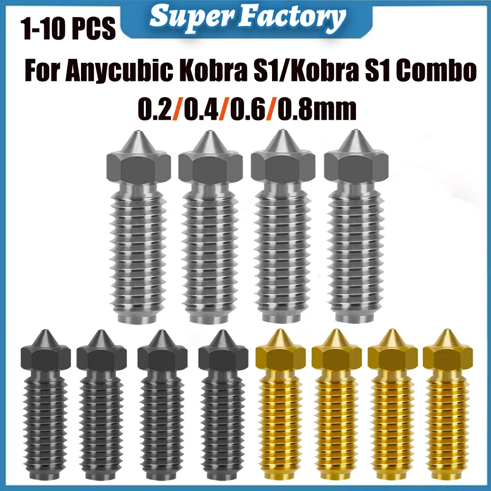 For Kobra S1 Hotend Nozzle For Anycubic s1 combo nozzle for Anycubic Kobra S1/ACE Pro Hotend Kobra S1 Hardened steel Nozzle