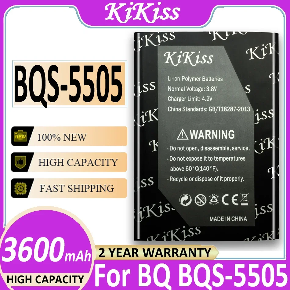 Аккумулятор KiKiss 3600 мАч для BQ BQS-5505 Amsterdam/BRAVIS