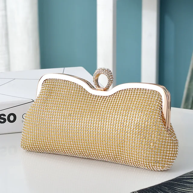 Women Evening Clutch Bag Diamond Clutch Female Silver Day Clutch Wedding Purse Party Banquet Black/Gold Bolsas Mujer 2019 gold 3