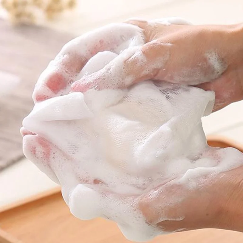 1pcs Foaming Net Soap Bag Foam Mesh Soaped Bath Soap Net Drawstring Bag Bathroom Soap Foaming Net Bubble Mesh Bag Cleaning Tools 2
